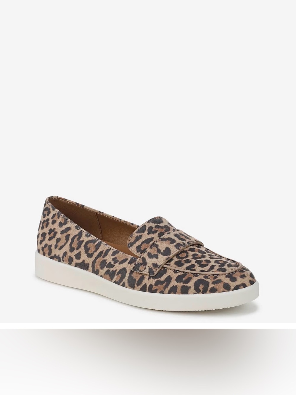 Naturalizer Karis Leopard Print Loafers in Tan and Black